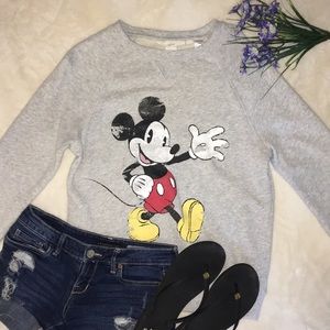 Cute Grey Mickey Sweatshirt